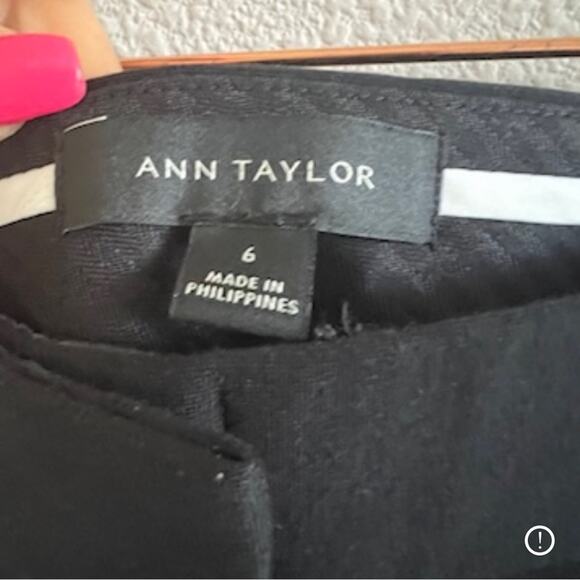 Ann Taylor Black Career Work Pants Hemmed 6 - Picture 3 of 9